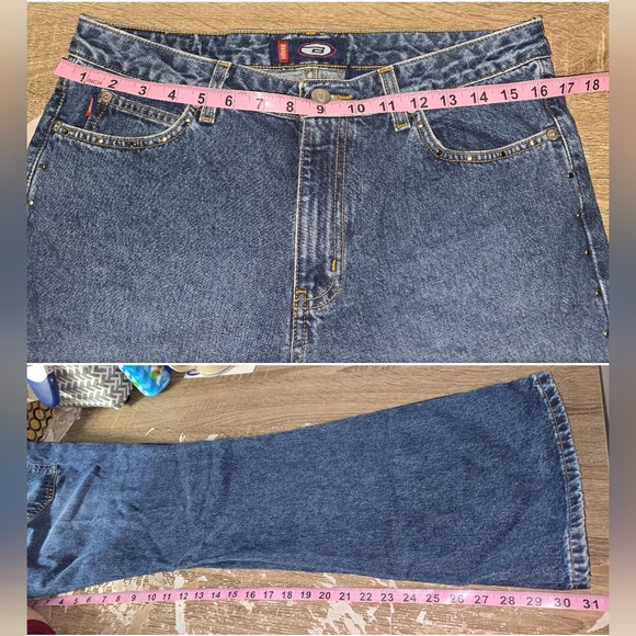 Vintage Y2K BONGO Studded Flare Jeans Rigid Denim Junior's 11 or Women's 10 - Picture 10 of 10